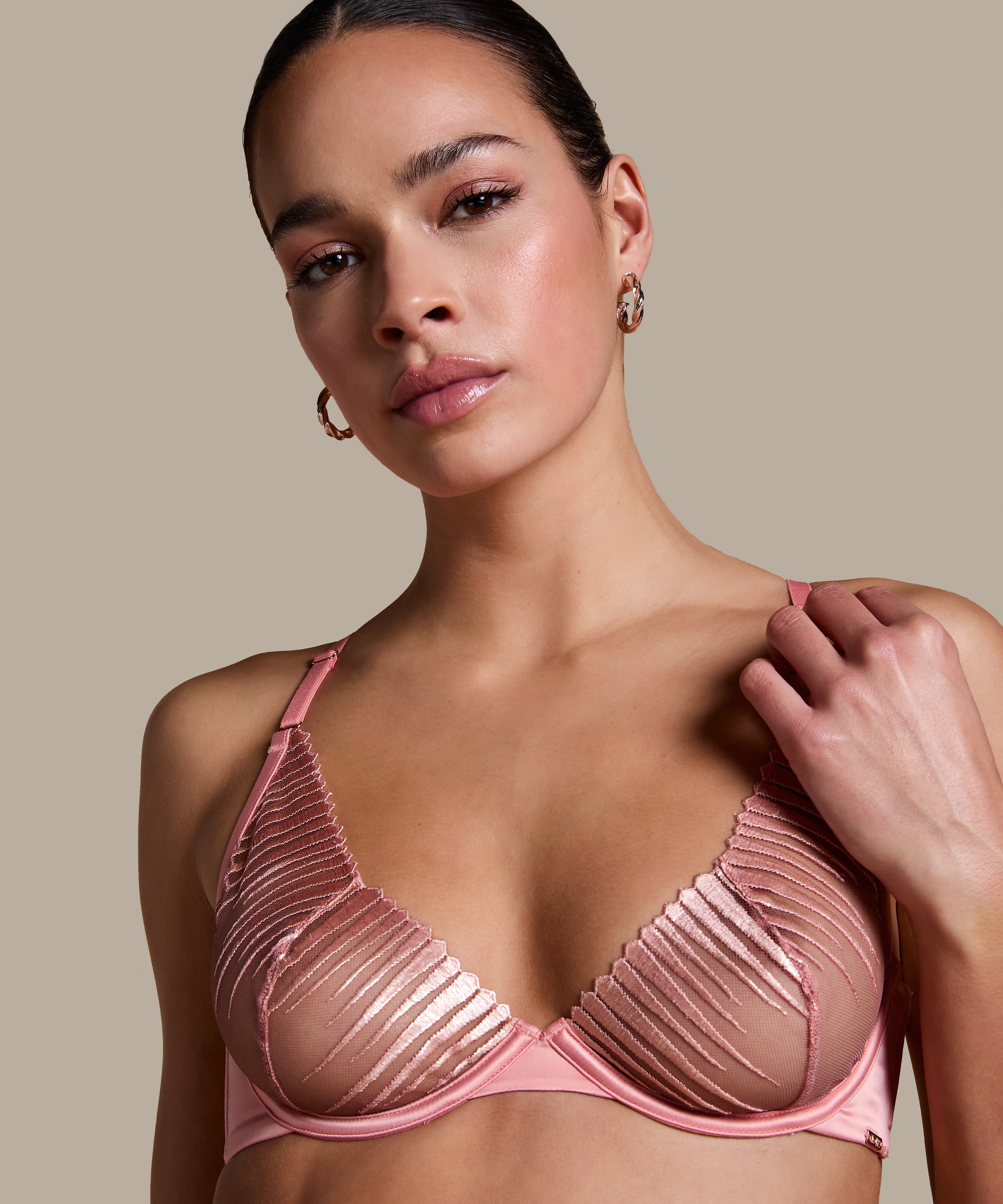 Alice Non-Padded Underwired Bra, Pink, main