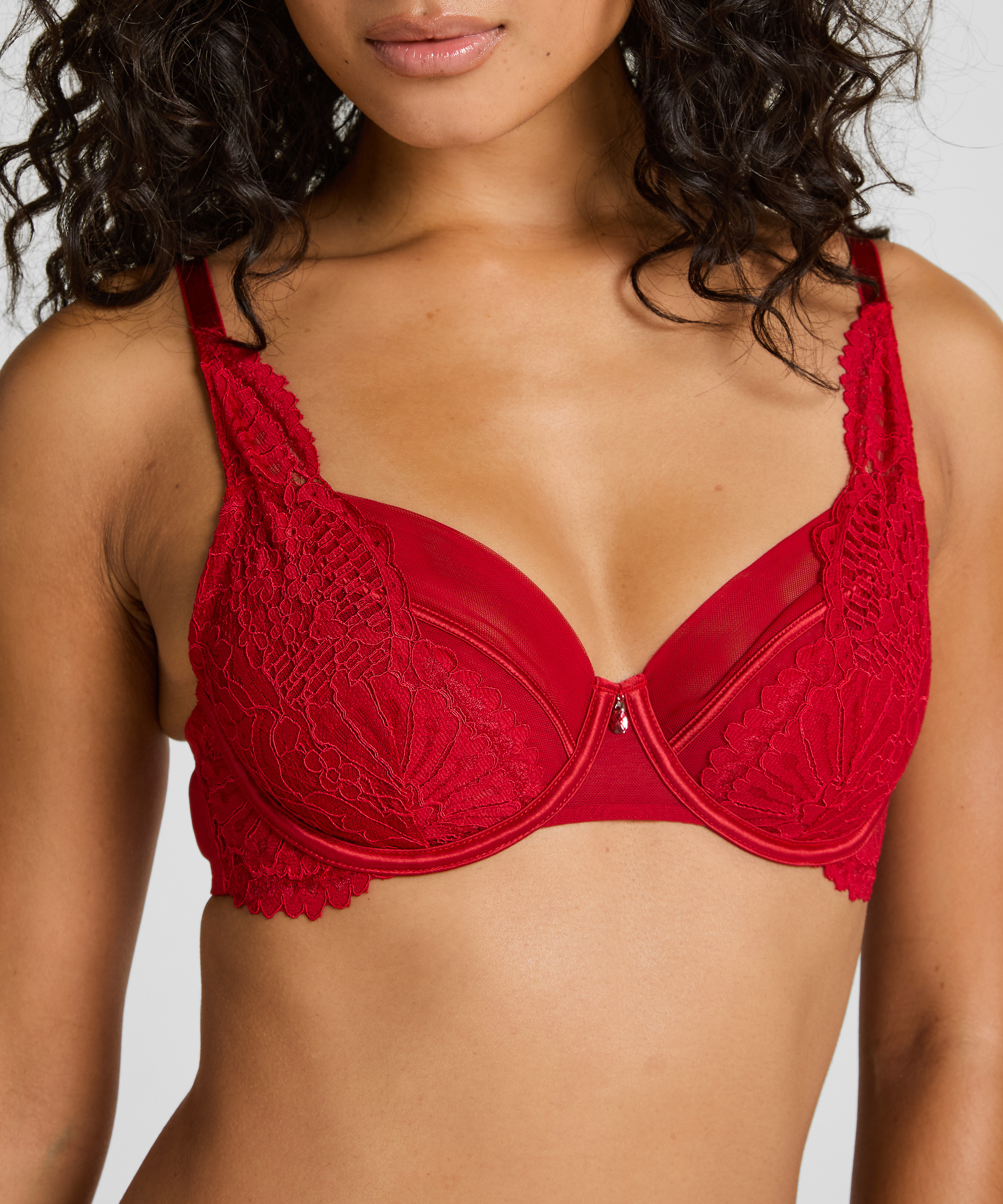 Whitney Non-Padded Underwired Bra, Red, main