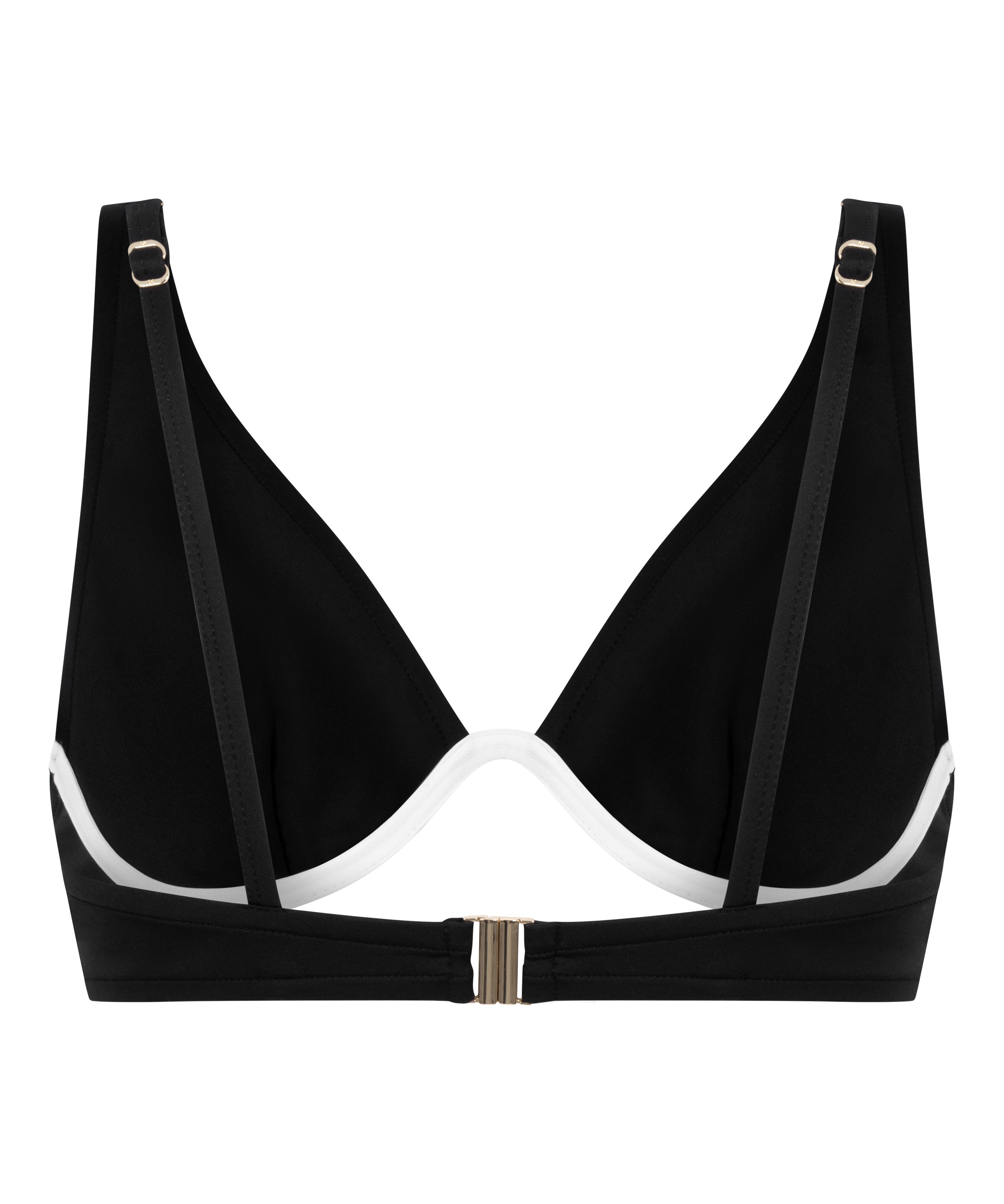 Neoprene Bikini Top, Black, main