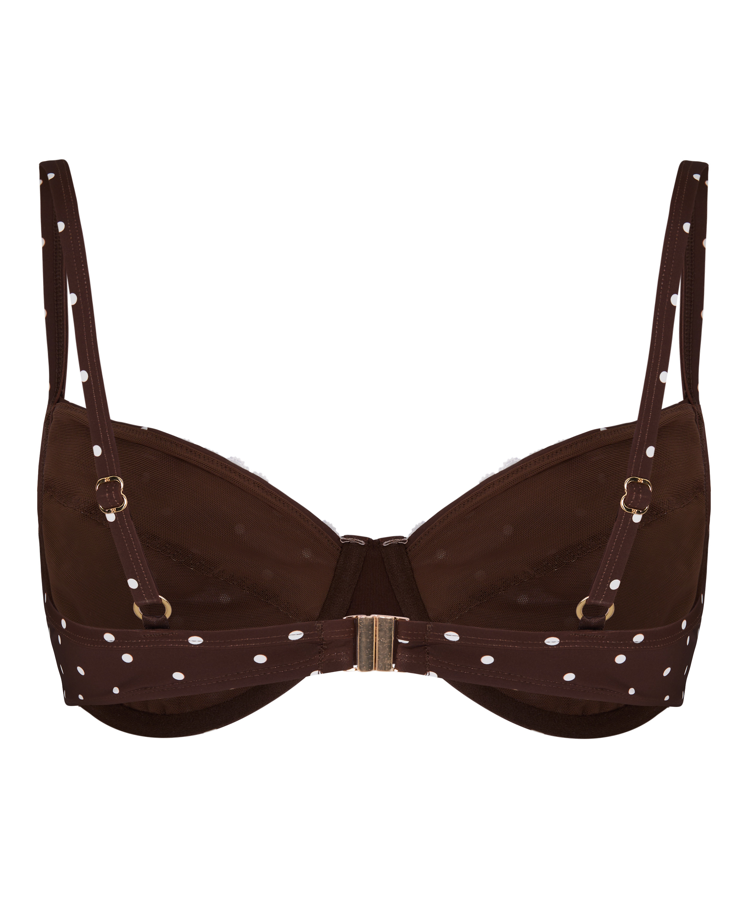 Non-Padded Underwired Bikini Top Algarve, Brown, main