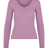 Longsleeved Top with Rib, Purple