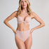 Deep-V Padded Underwired Push-Up Bra, Beige