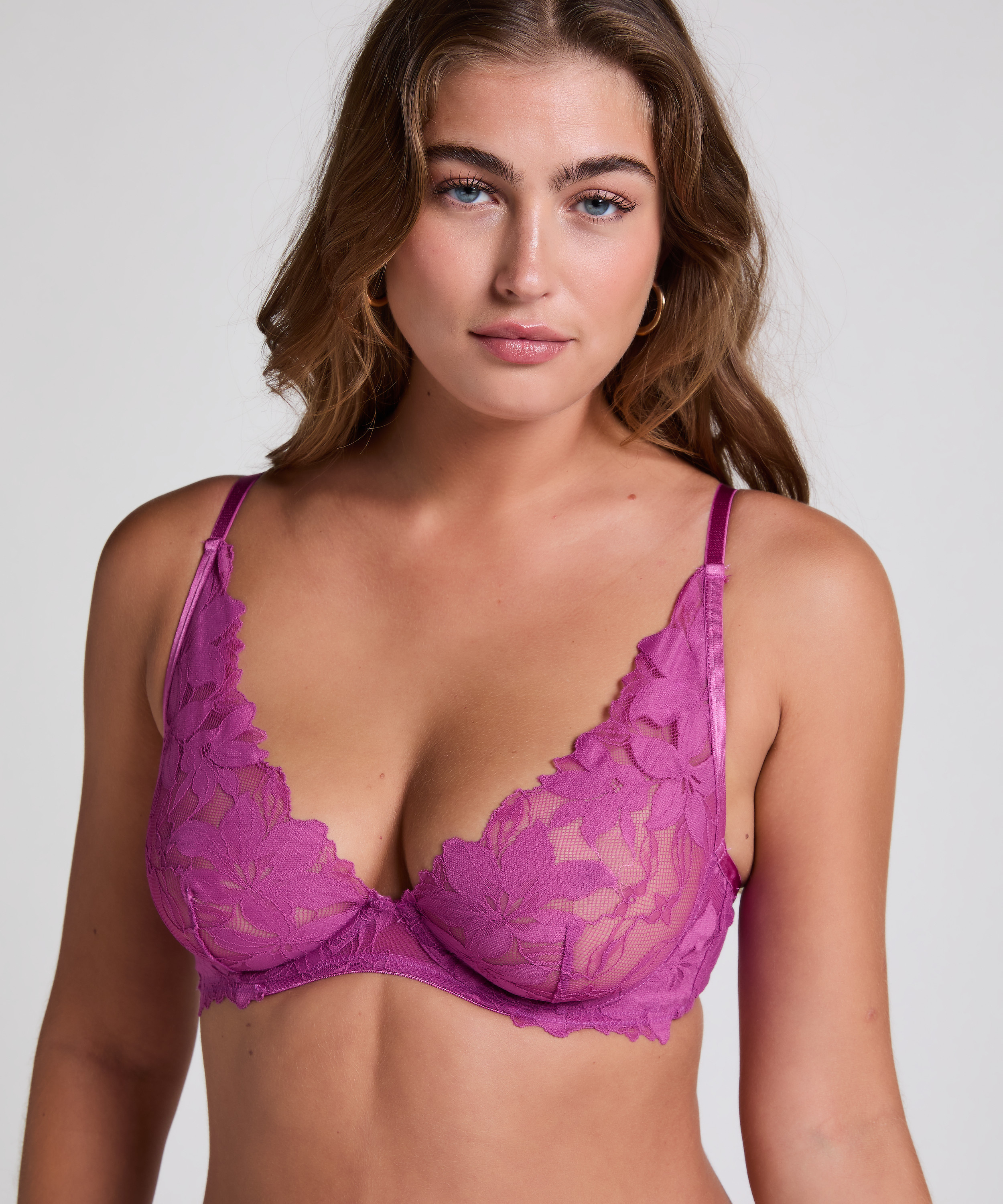 Ingrid Non-Padded Underwired Bra, Purple, main