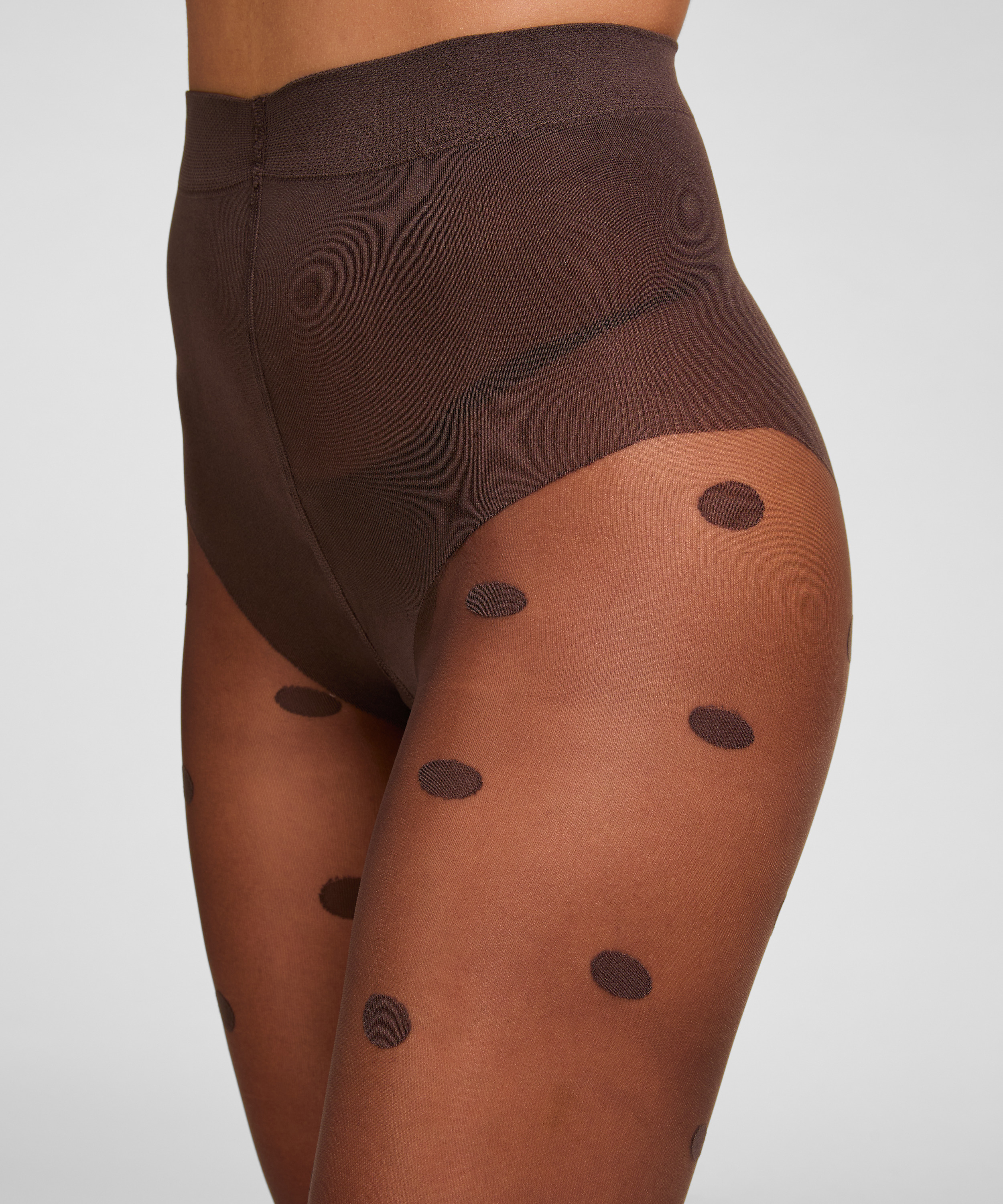 Tights 15 Denier Dots, Brown, main