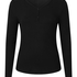 Longsleeved Pyjama Top Henley, Black