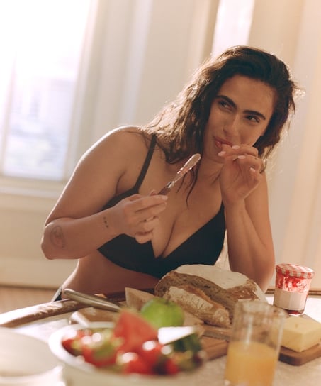 Mona padded non-underwired bra, Black