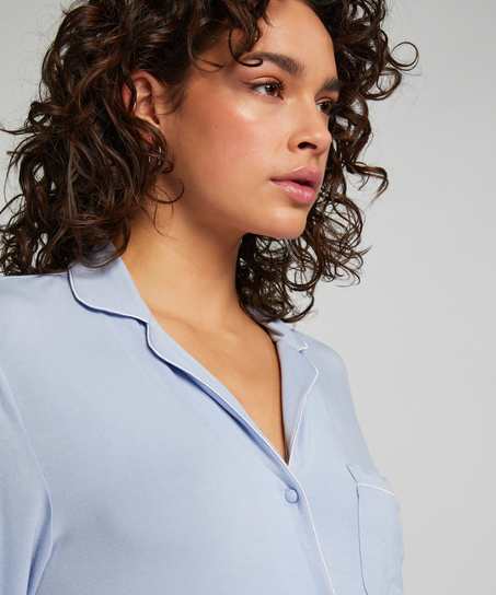 Essential Jersey Shirtdress, Blue