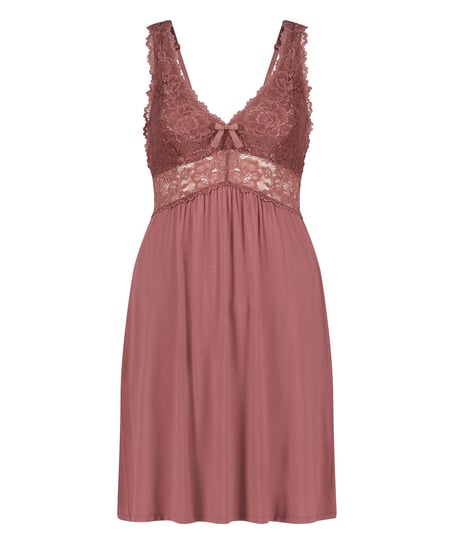 Nora Lace Slip Dress, Purple