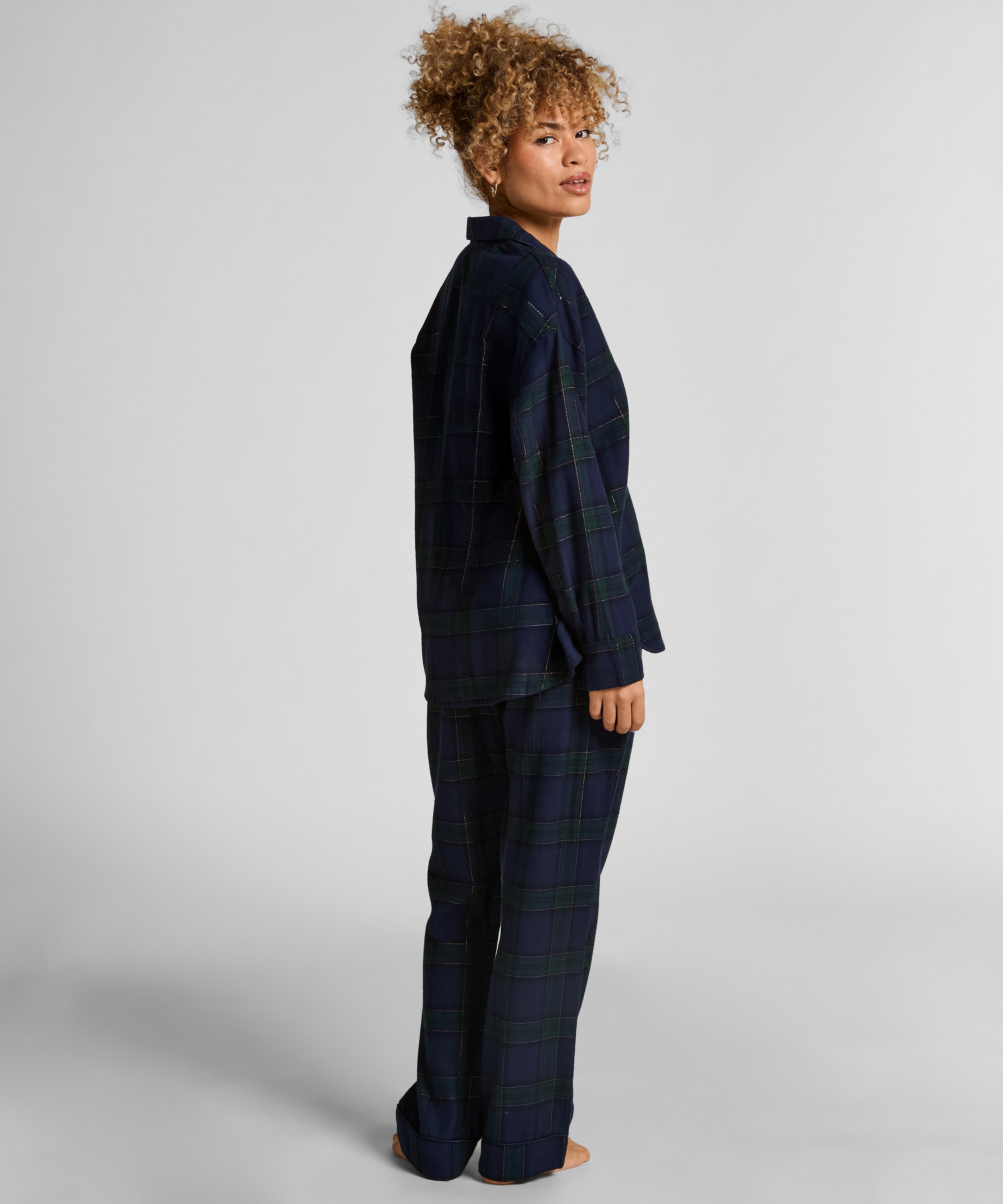 Petite Flannel Pyjama Pants, Blue, main