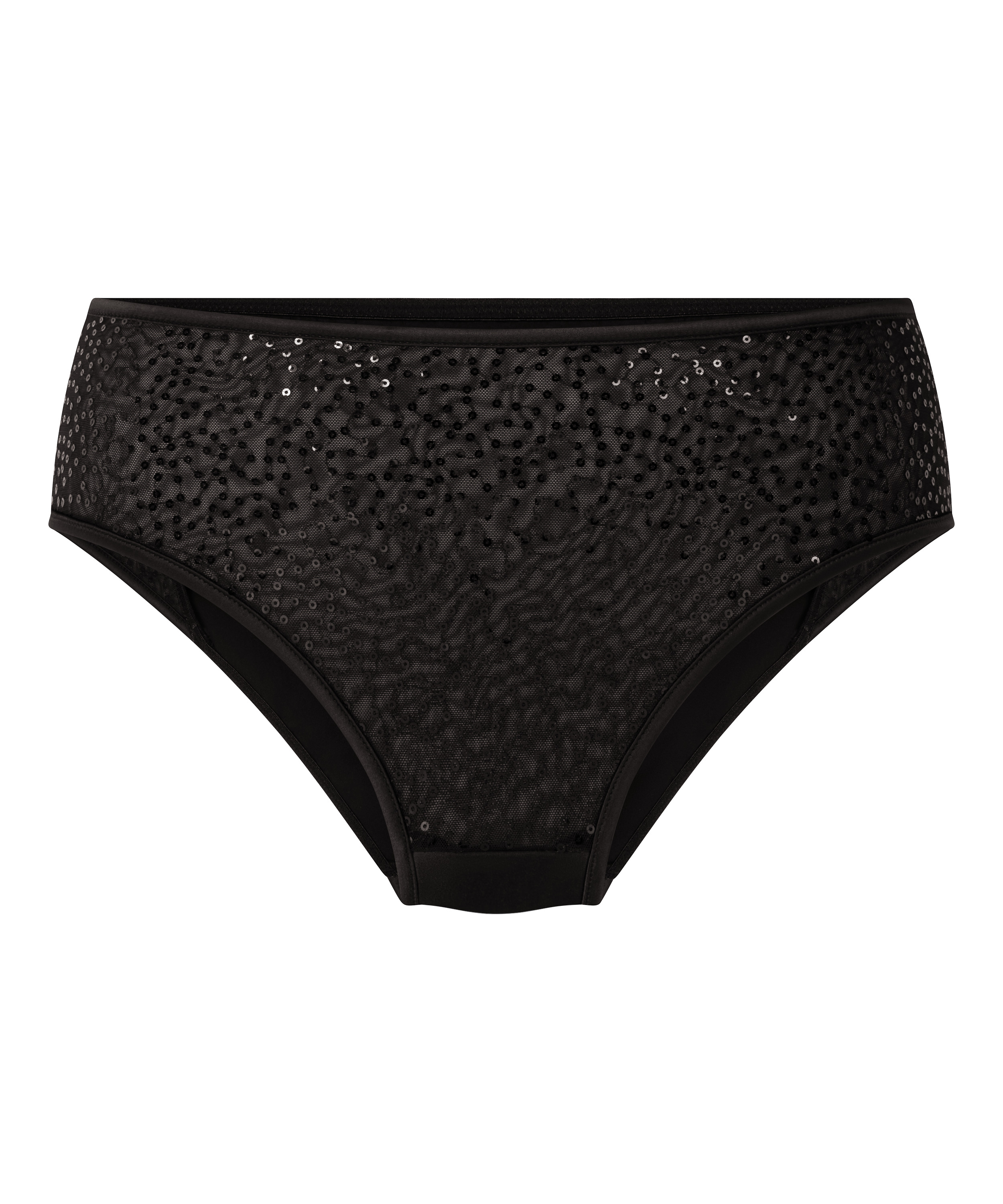 Elle Highleg High-Waisted Brazilian, Black, main