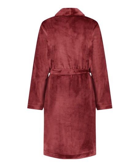 Short Fleece Bathrobe, Pink