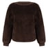 Longsleeved Top Fluffy Fleece, Brown
