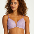 Rose padded push-up bra, Purple