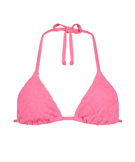 Hula Triangle Bikini Top, Pink