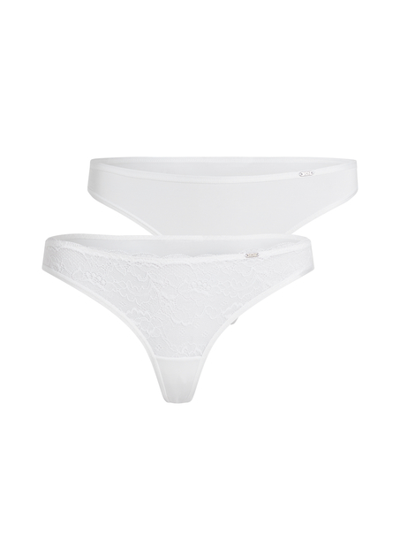 2-pack Angie Thongs, White