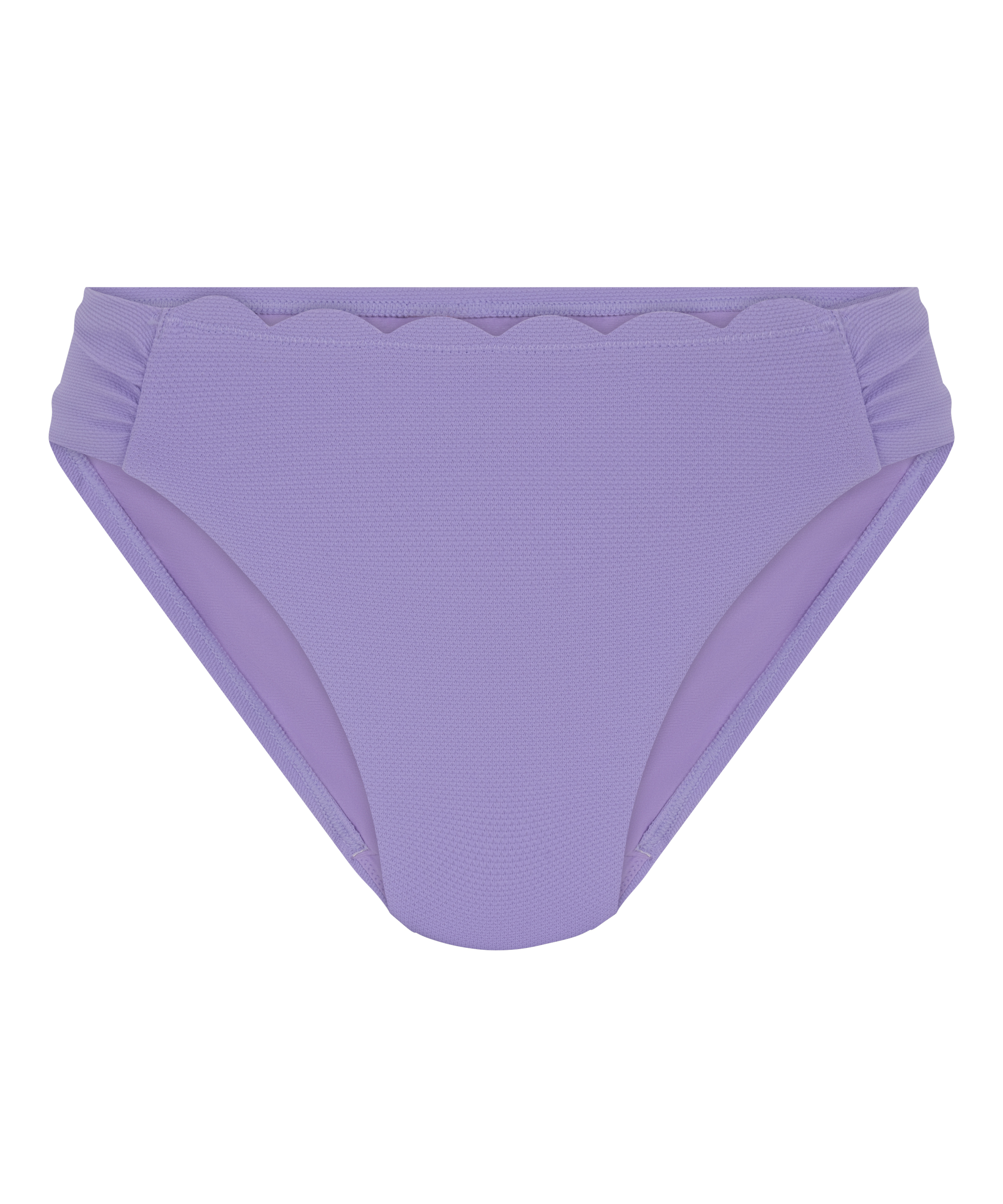 Scallop High-Leg Bikini Bottoms, Purple, main