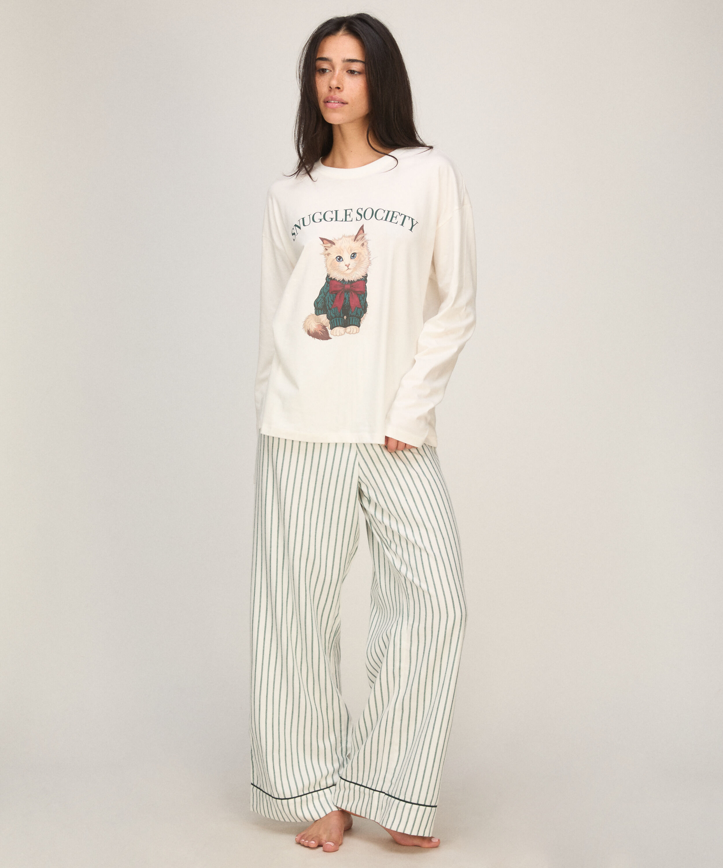 Pyjama Set Viscose, White