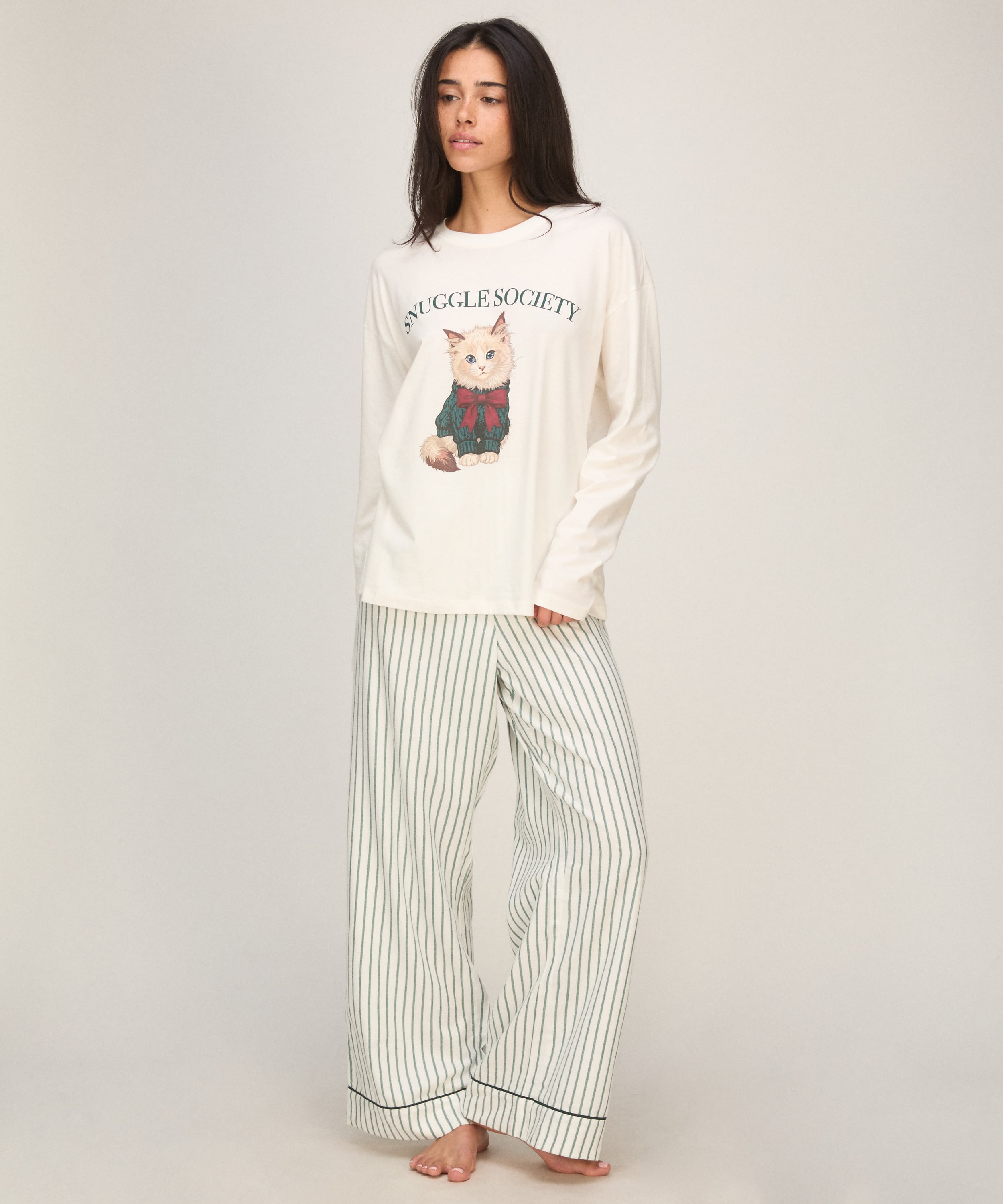 Pyjama Set Viscose, White, main