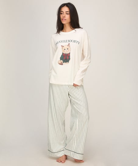 Pyjama Set Viscose, White