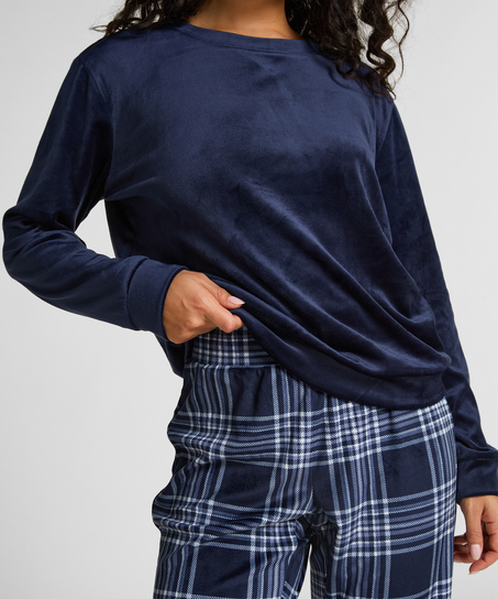 Velvet Pyjama Set, Blue