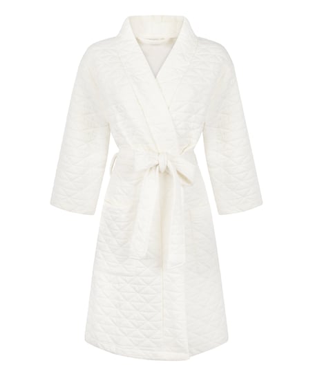 Quilted Robe, White