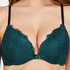 Marine Padded Push-Up Underwired Bra, Blue