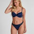 Lace & Shine Thong, Blue