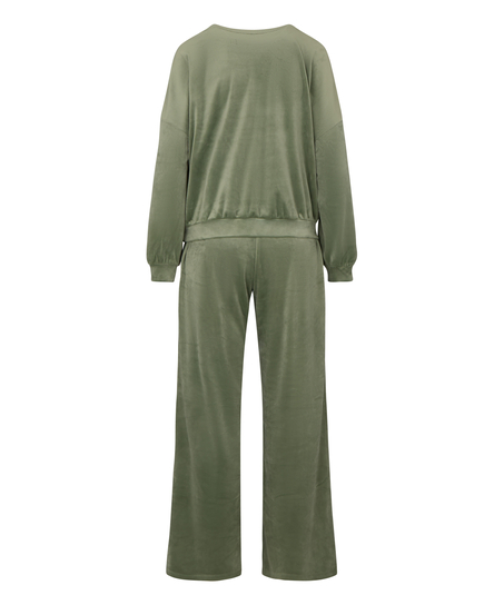 Pyjama Set Velours, Green