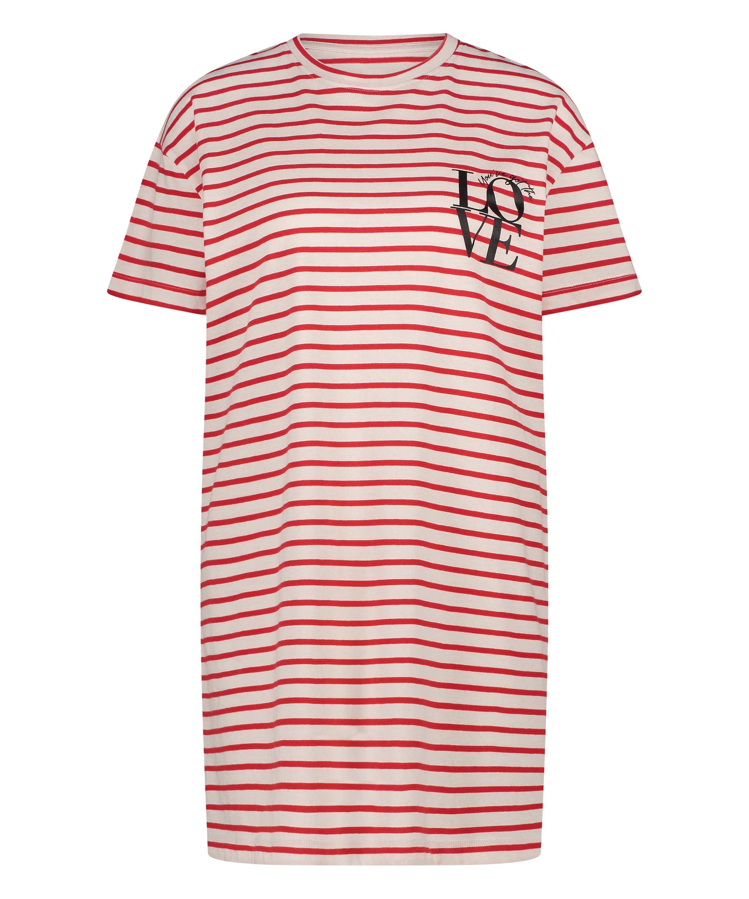 Round Neck Nightshirt, Red, main
