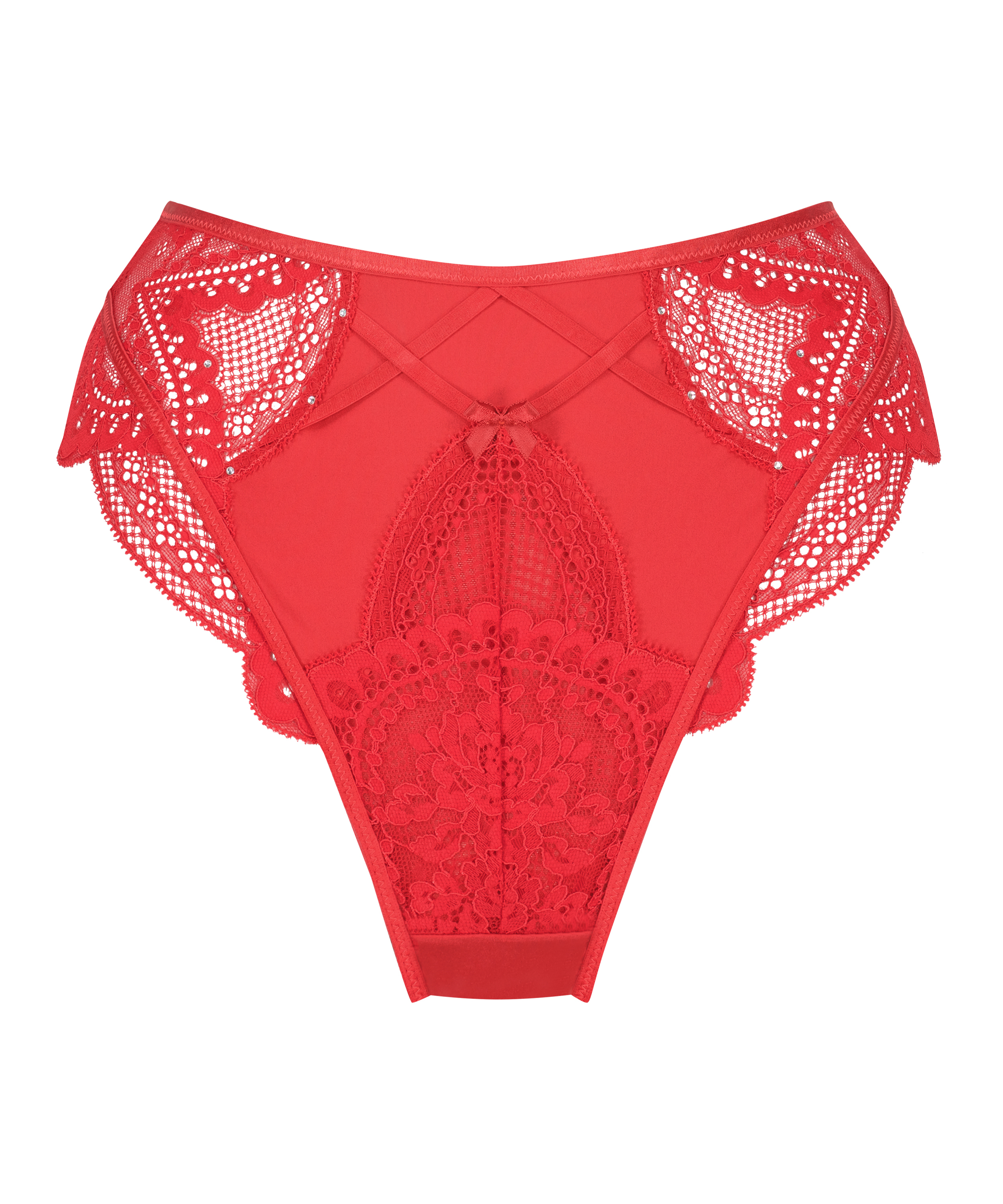 Philomena High-Waisted Brazilian, Red, main