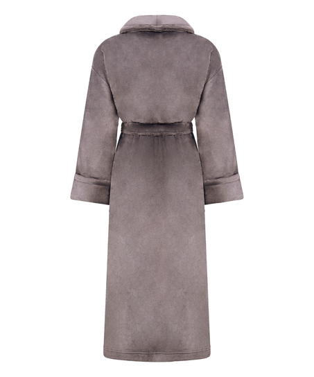 Soft Fleece Bathrobe, Gray