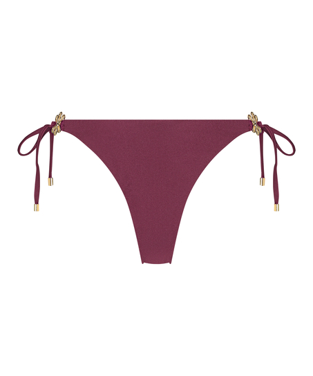 Yucatan High-Leg Bikini Bottoms, Red