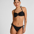 Luxe Bandeau Bikini Top, Black