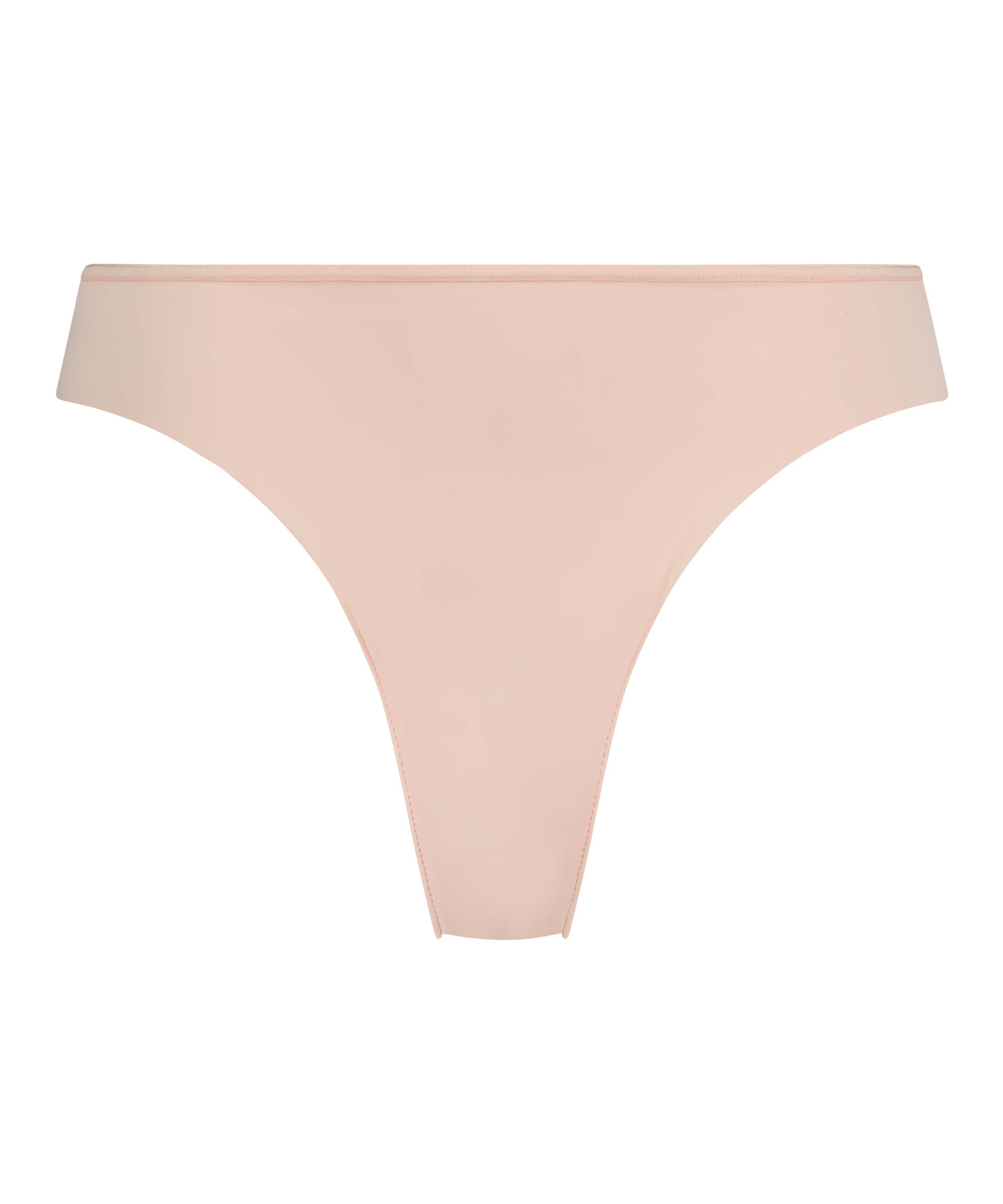 Lace Back Invisible Thong, Pink, main