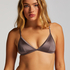 Luna Triangle Bikini Top, Gray