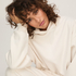 Hoodie Brushed Sweat, White