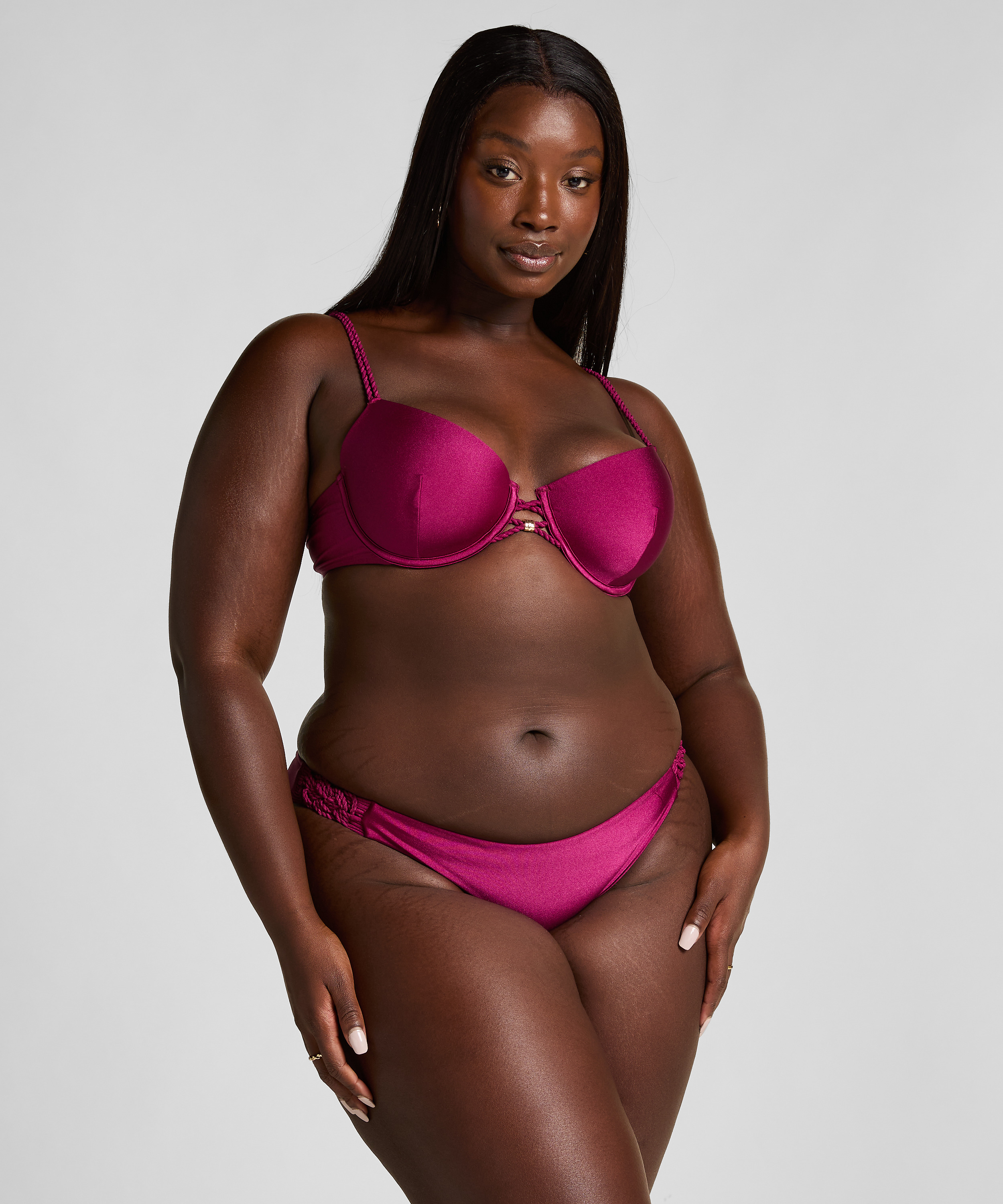 Marrakech Padded Underwired Bikini Top, Red, main