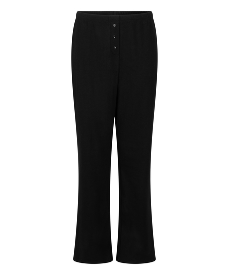 Pointelle Pyjama Pants, Black
