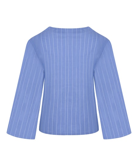 Striped Pyjama Jacket, Blue