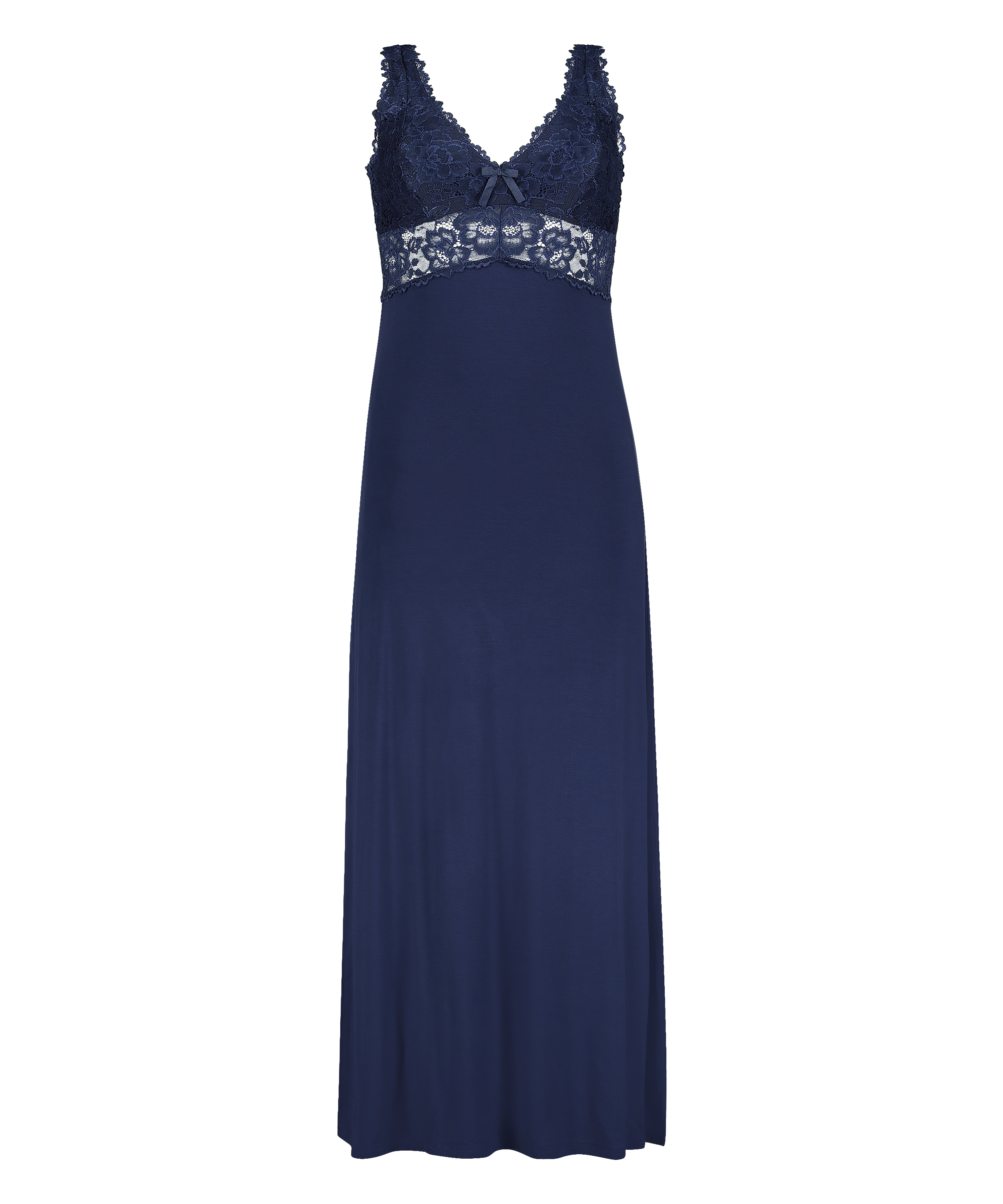 Nora Lace Long Slip Dress, Blue, main