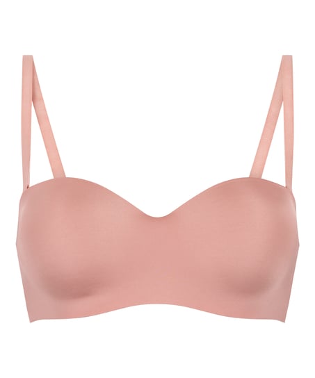 Smooth Padded Underwired Strapless Push-Up Bra, Pink