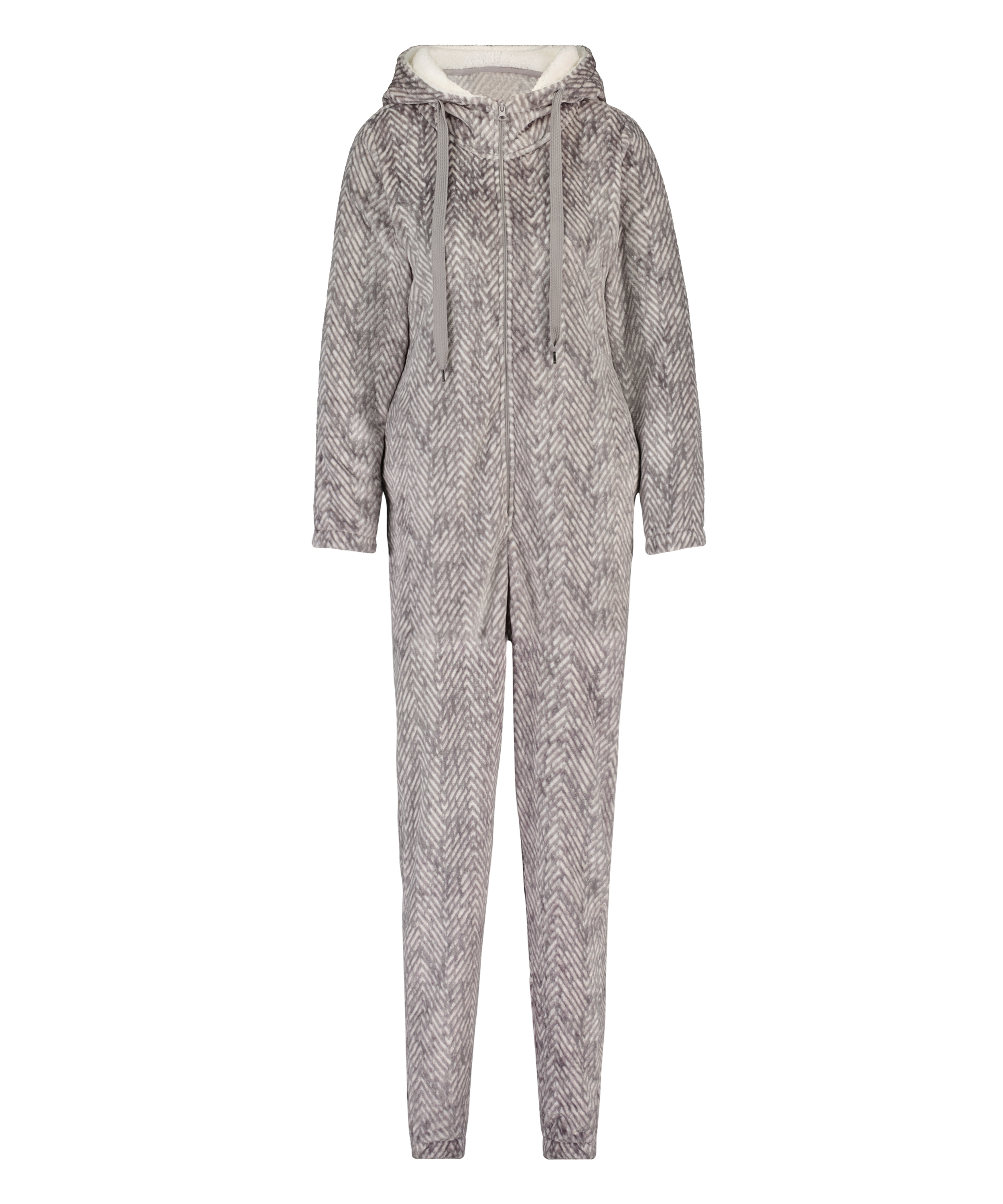 Flannel Fleece Onesie, Gray, main