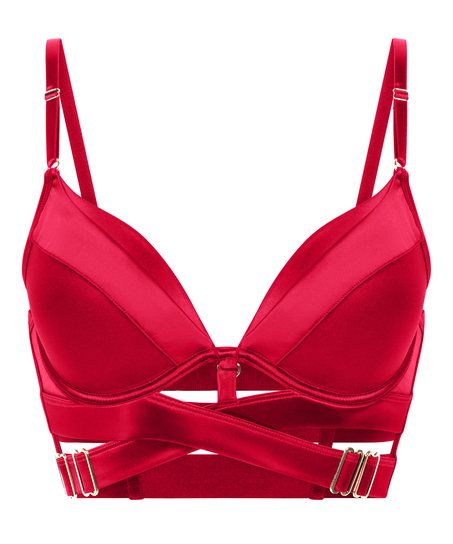 Colette Padded Underwired Longline Push-Up Bra, Pink