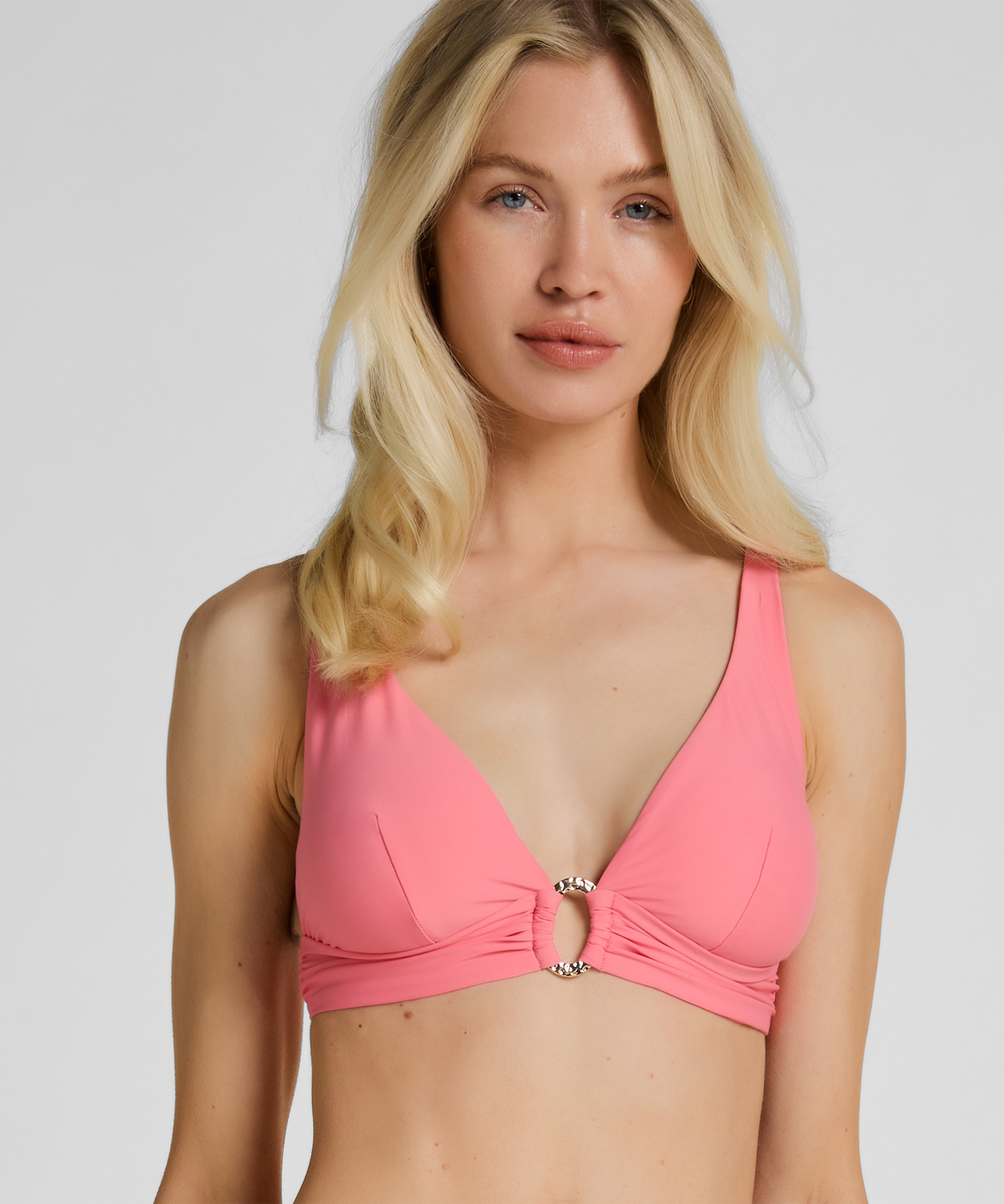 Triangle Bikini Top Luxe, Pink, main