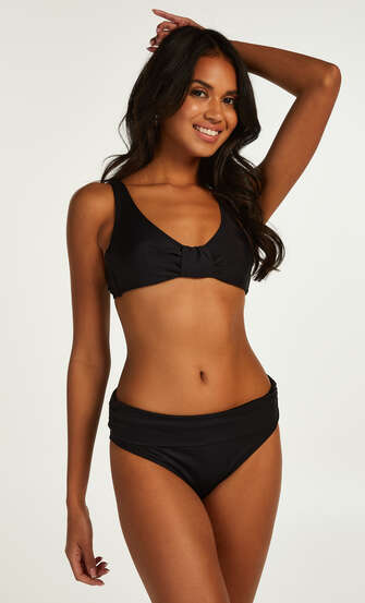 Luxe Non-Padded Underwired Bikini Top, Black