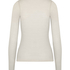super soft Lace V-Neck shirt with Cashmere, White