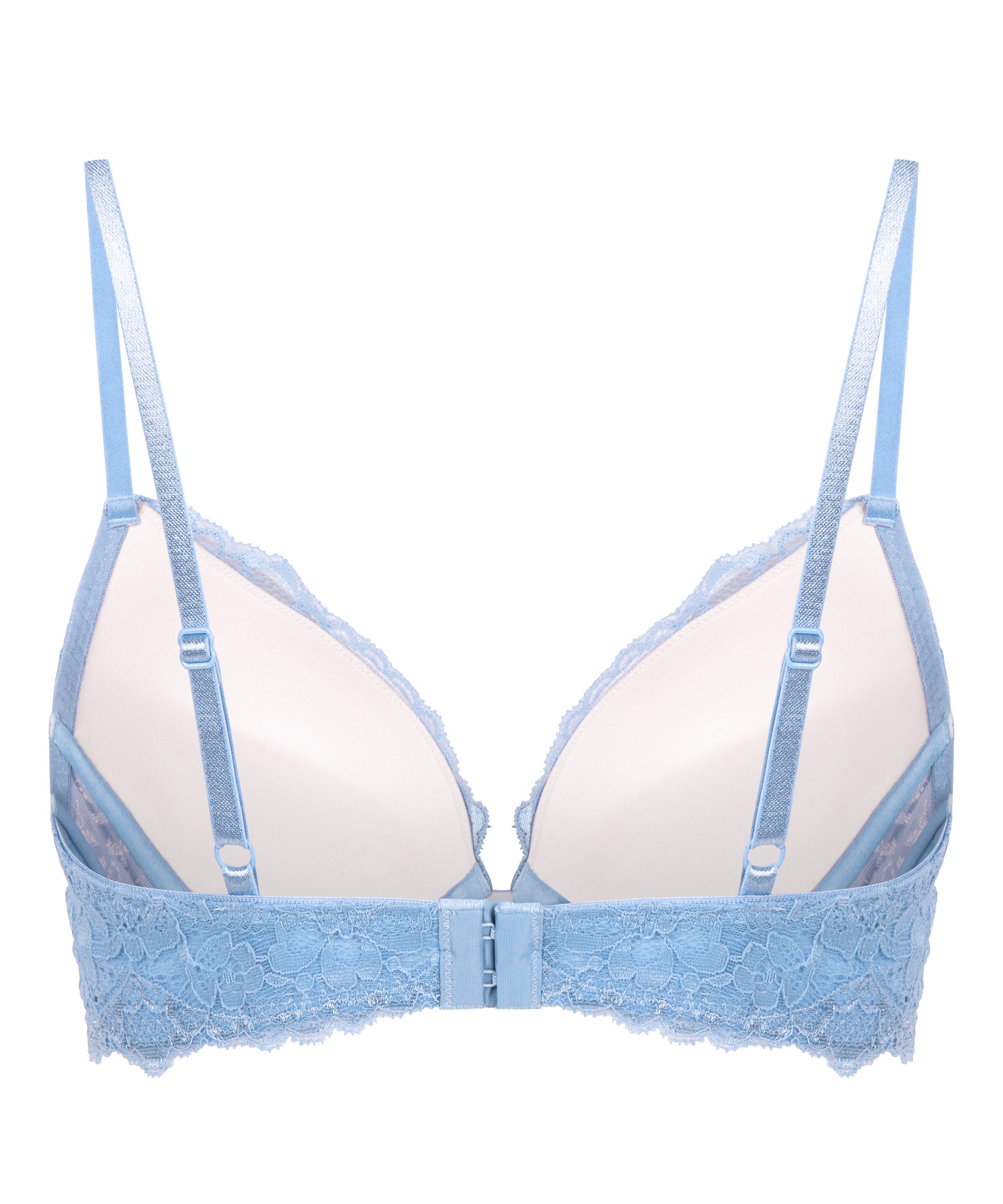 Marine Padded Push-Up Underwired Bra, Blue, main