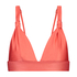 Luxe Triangle Bikini Top, Red