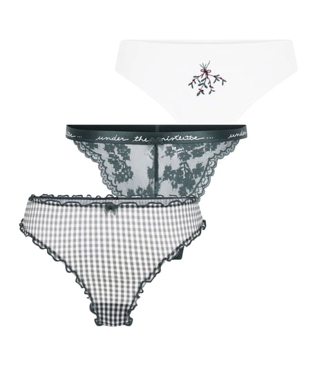 Christmas Thong Giftset, Green