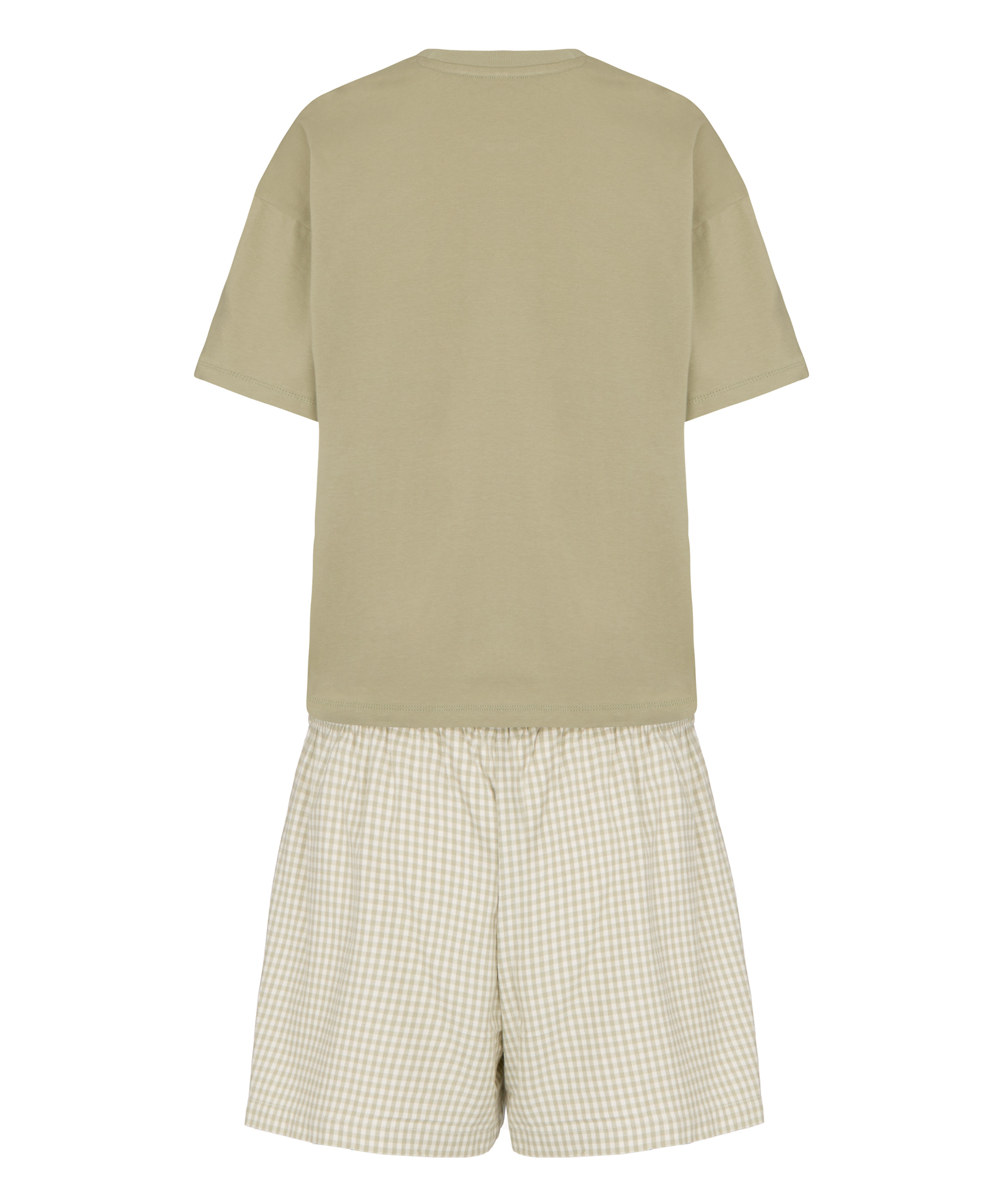 Pyjama Set with Short and T-shirt, Green, main